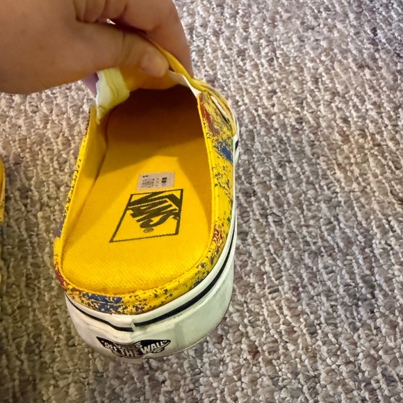 Vans Size 8.5 Men / 10 Women Classic Slip on Mule ‘Overspray - Freesia” Like New - Picture 6 of 13